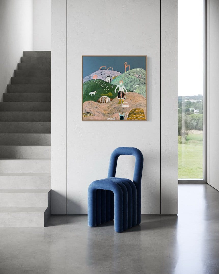 Ursula Piffs Rocks Into The Dam - Original Art