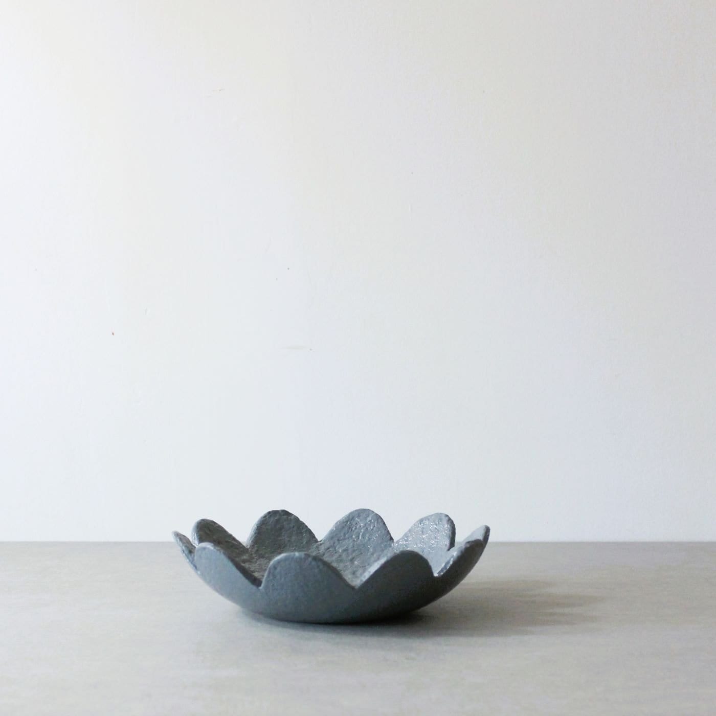 Scalloped Trinket Dish - Slate Blue
