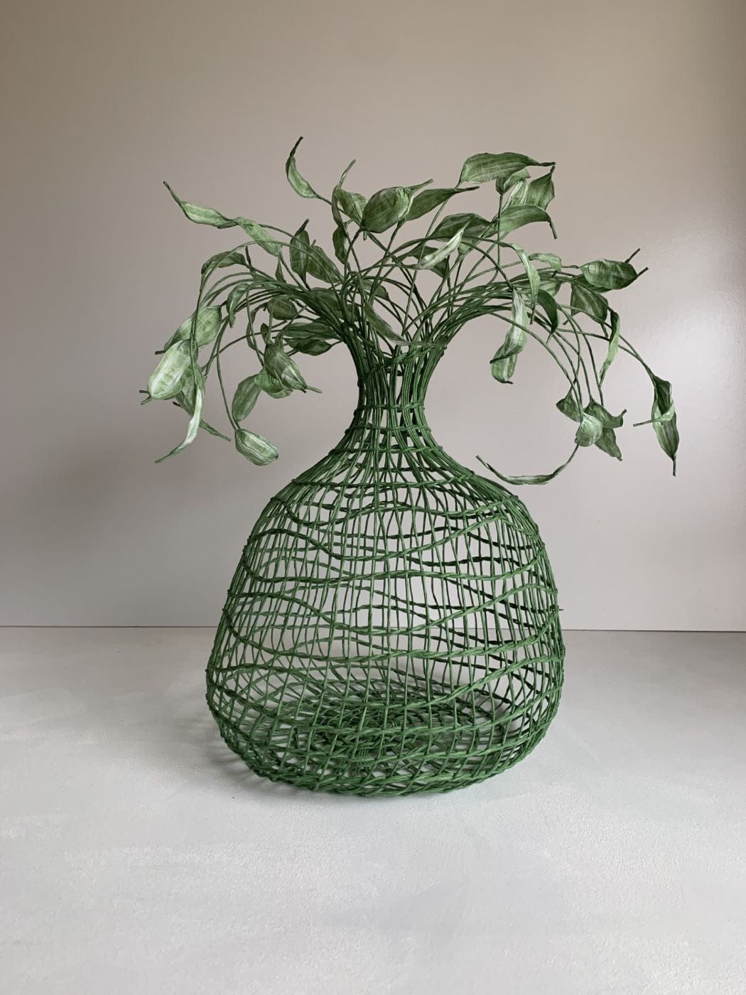 Woven Vase In Greeen