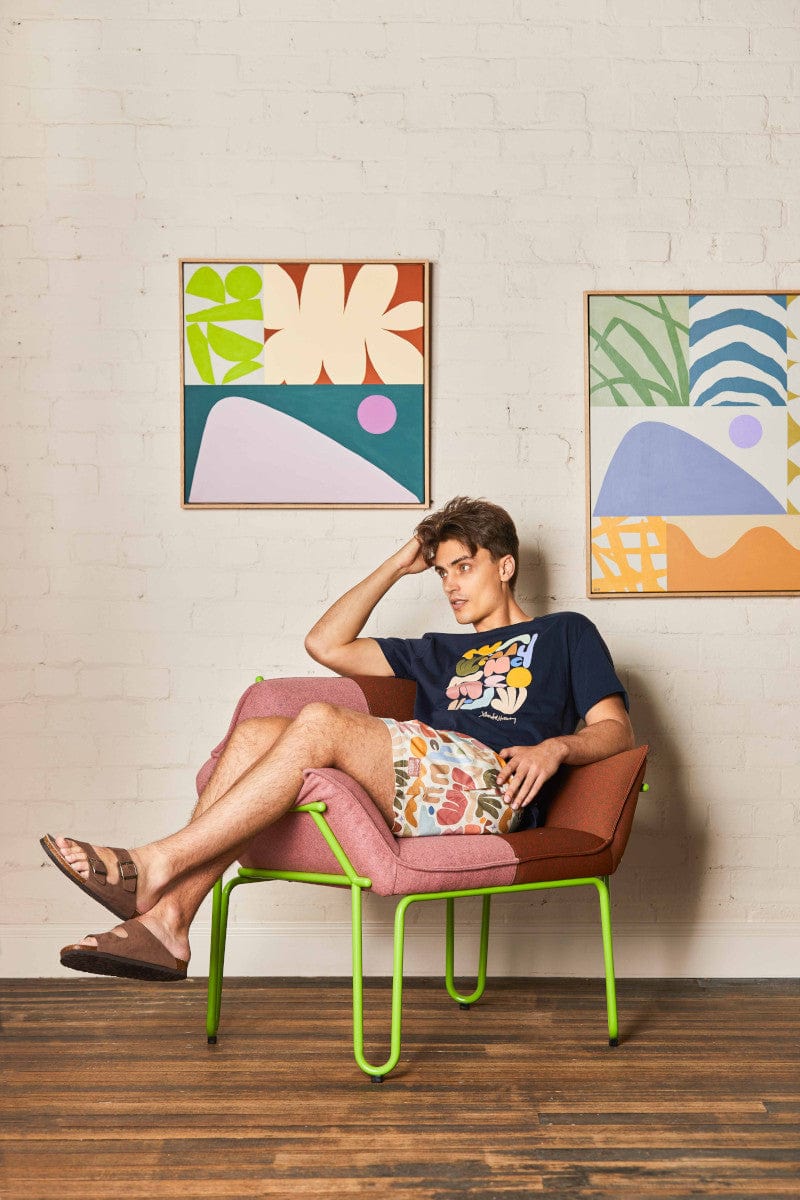 Hello Palm Springs Oversize Tee - Dark Navy