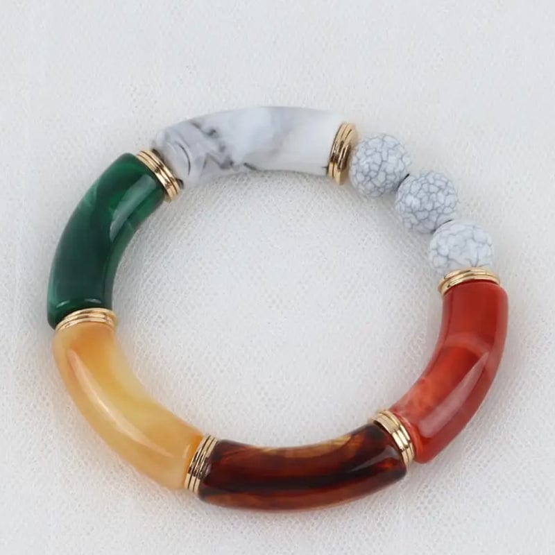 Lillian Bracelet - Marble and Emerald