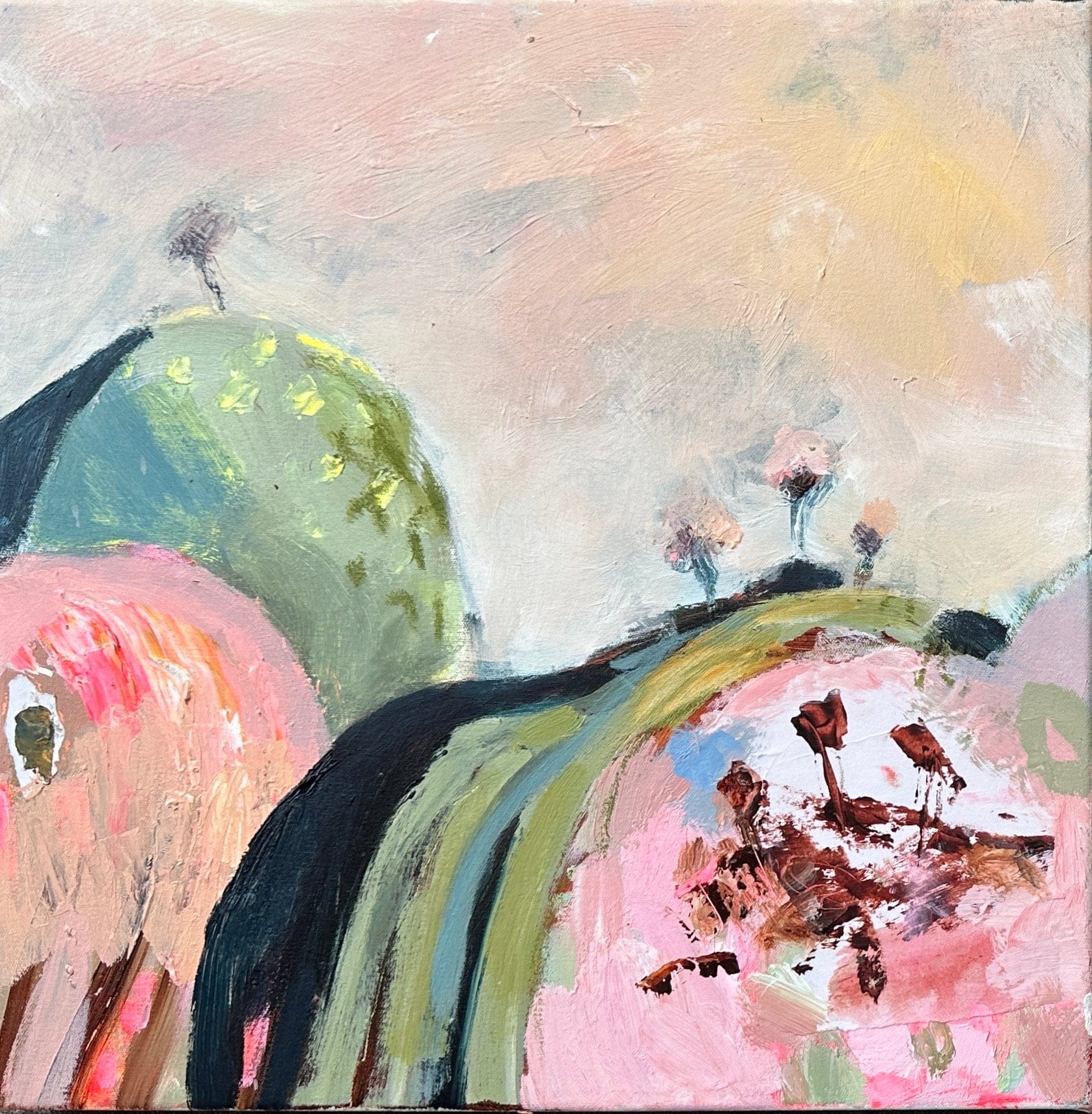 Happy On The Hill 1 - Original Art