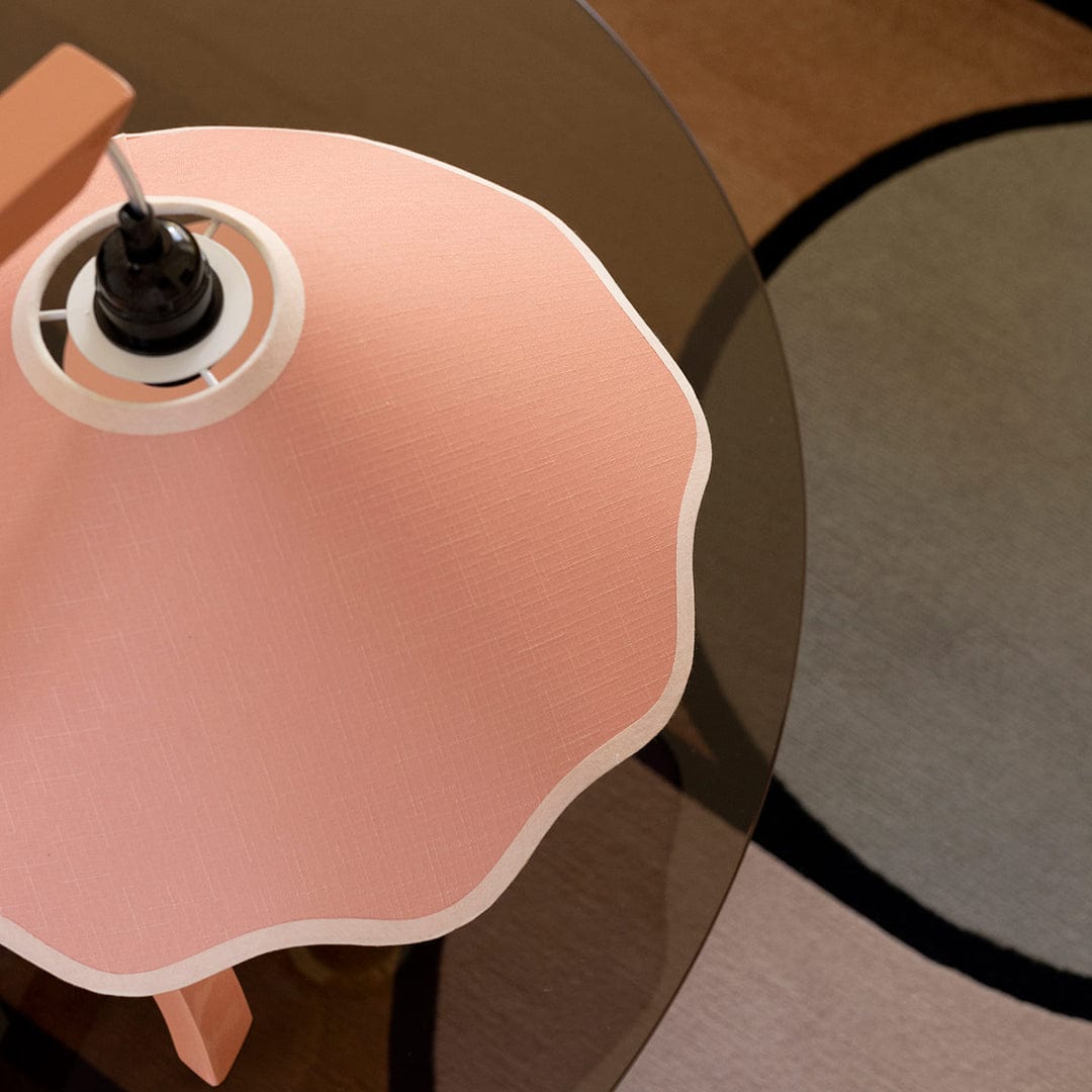 Kira Table Lamp - Coral & Cream