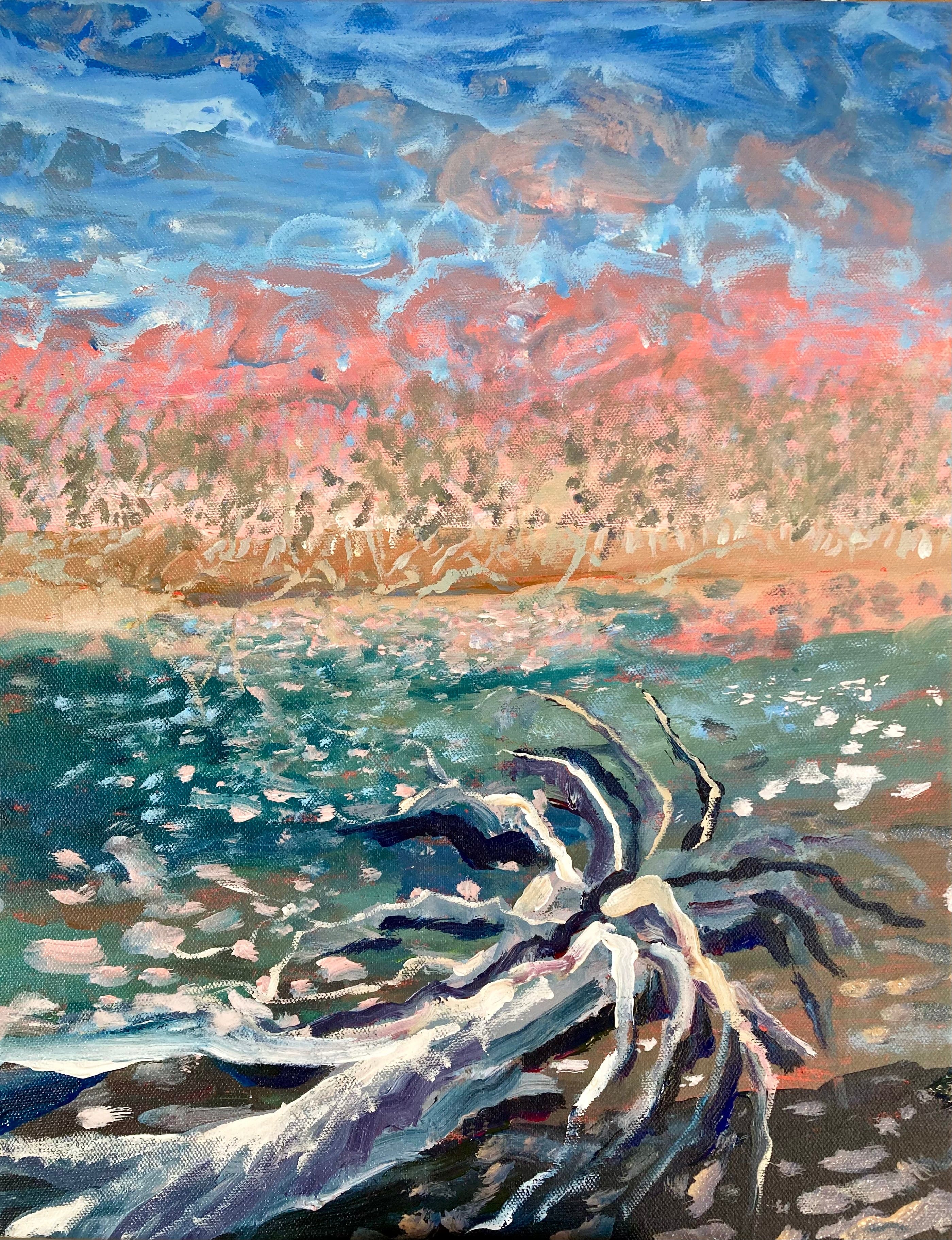 River At Dusk - Original Art