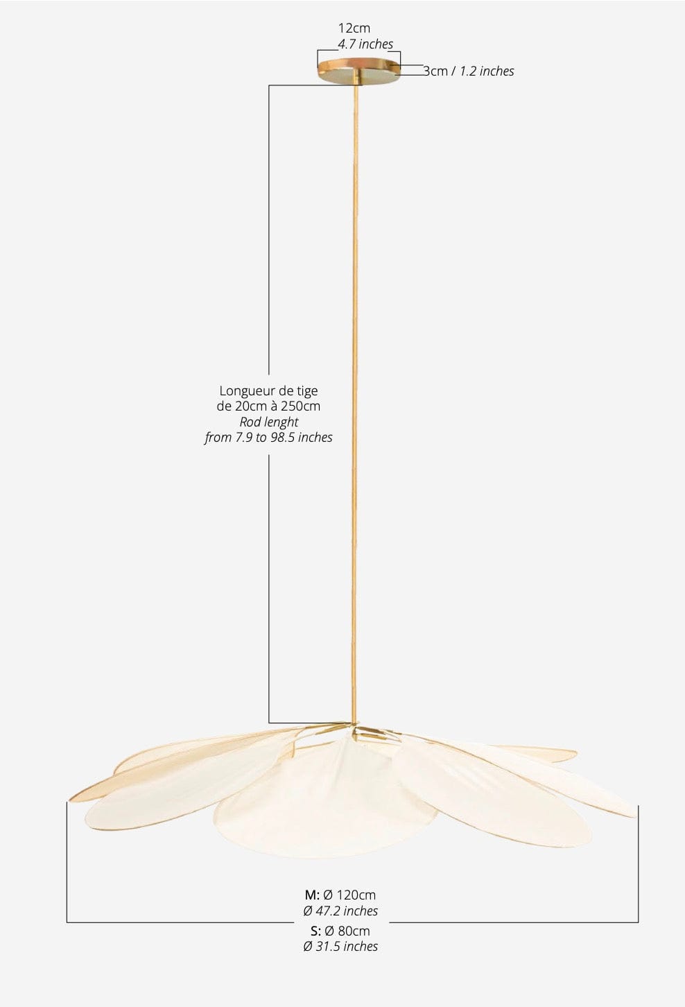 Georges French Petal Pendant Light - Original