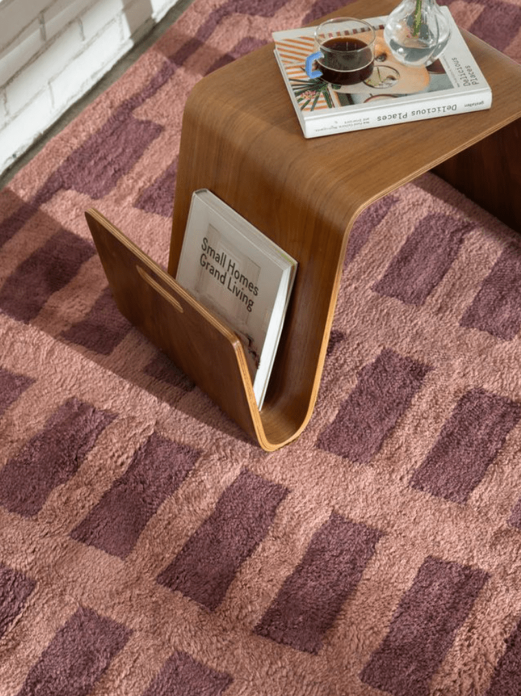 Tasman Brown Washable Wool Fine Cut Pile Rug