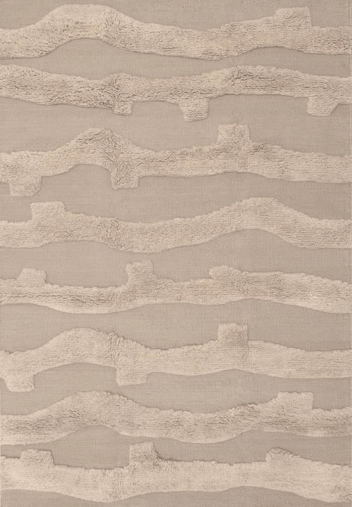 Cradle Neutral Washable Wool Fine Cut Pile Rug