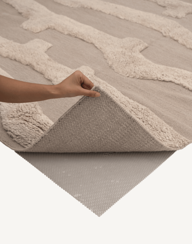 Cradle Neutral Washable Wool Fine Cut Pile Rug