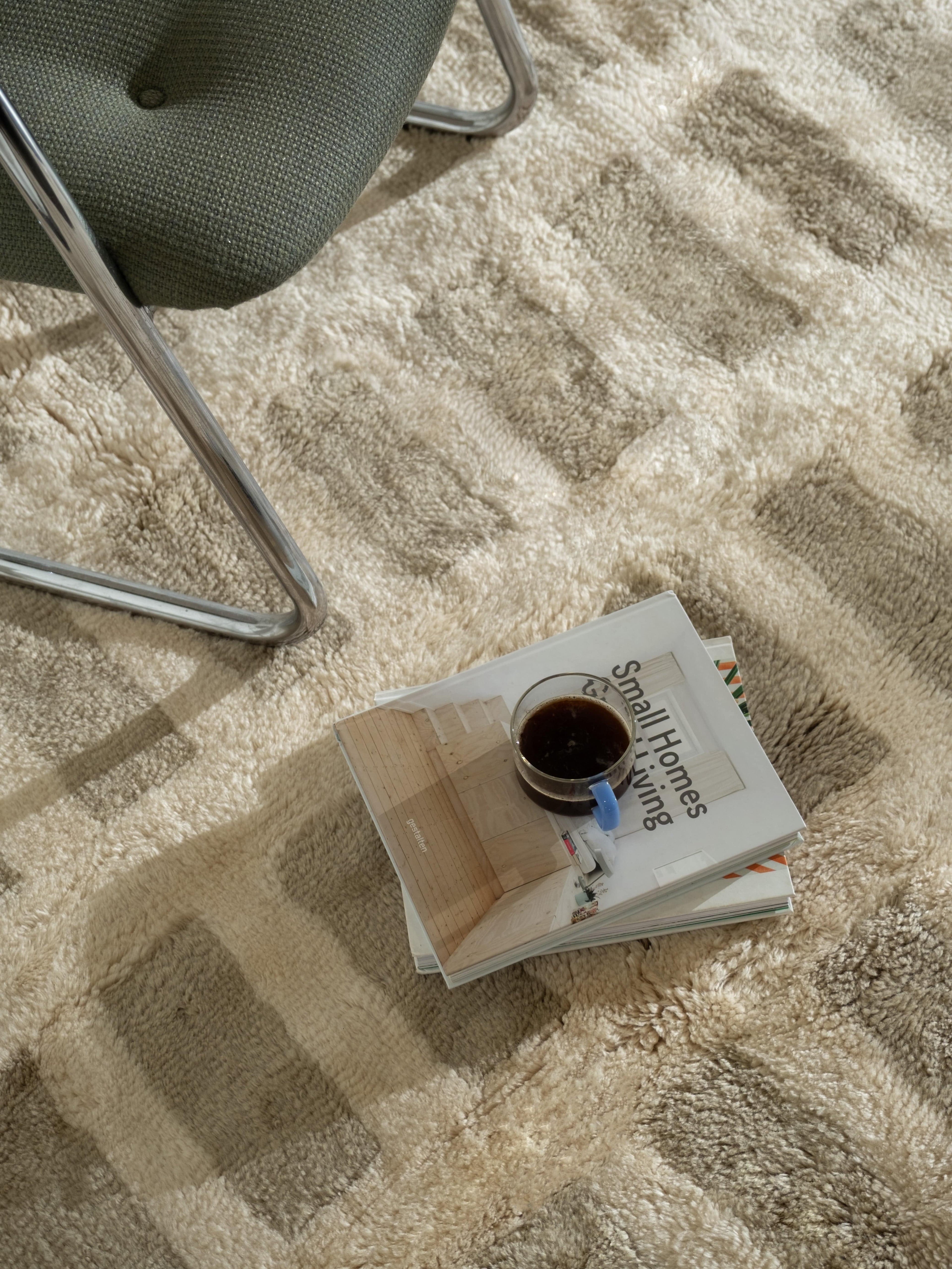 Tasman Neutral Washable Wool Fine Cut Pile Rug