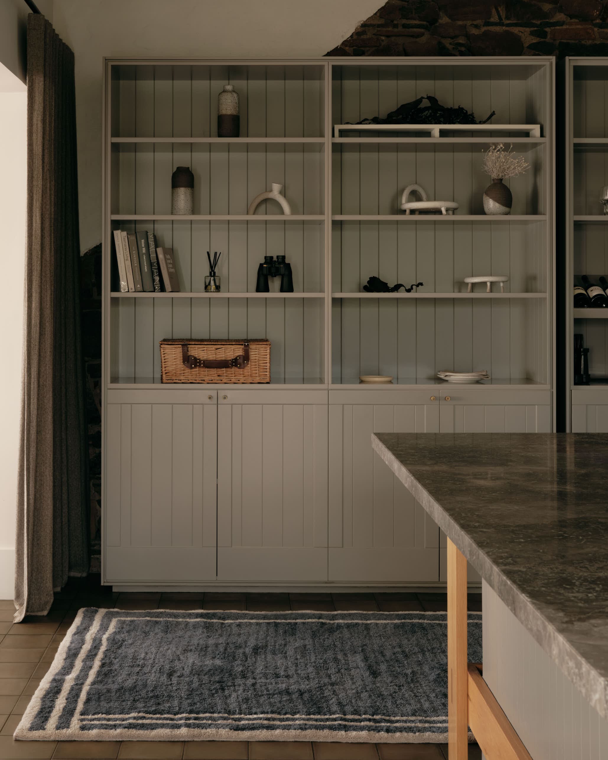 Tempest Steel Blue Washable Wool Fine Cut Pile Rug