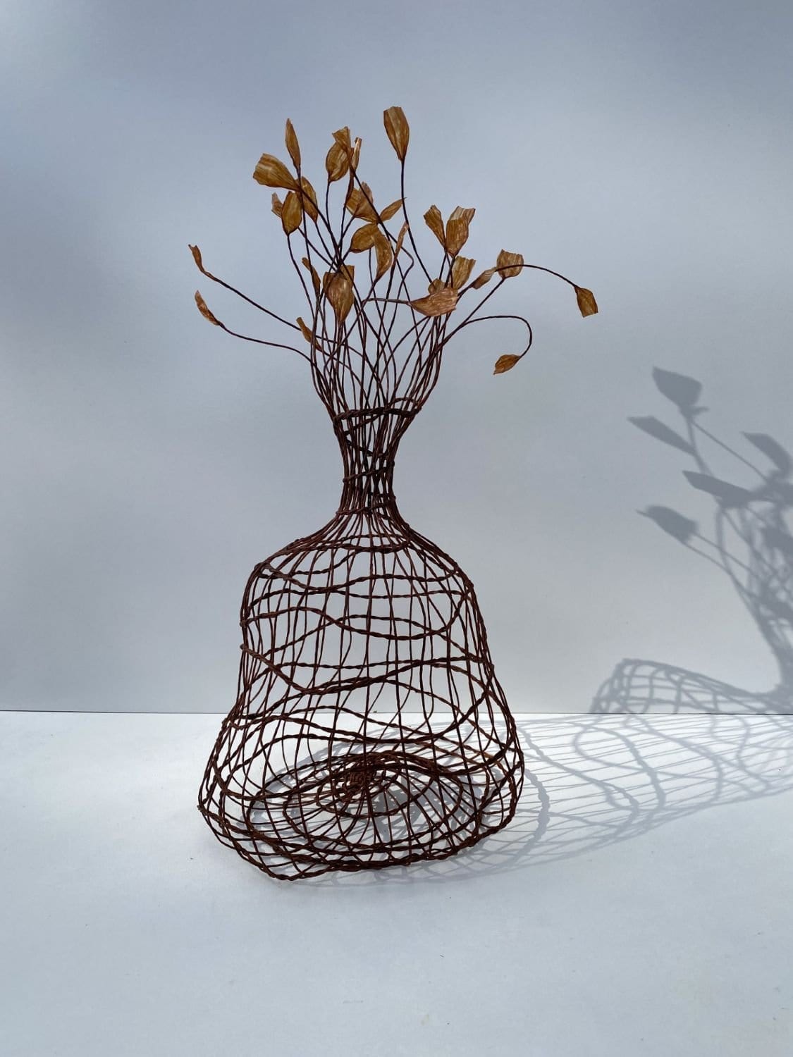 Woven Vase In Copper