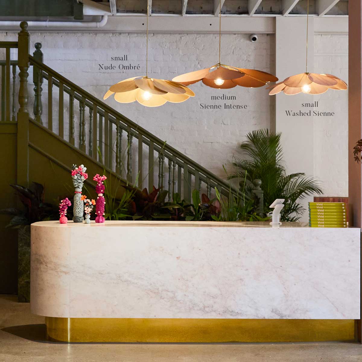 Georges French Petal Pendant Light - Brass