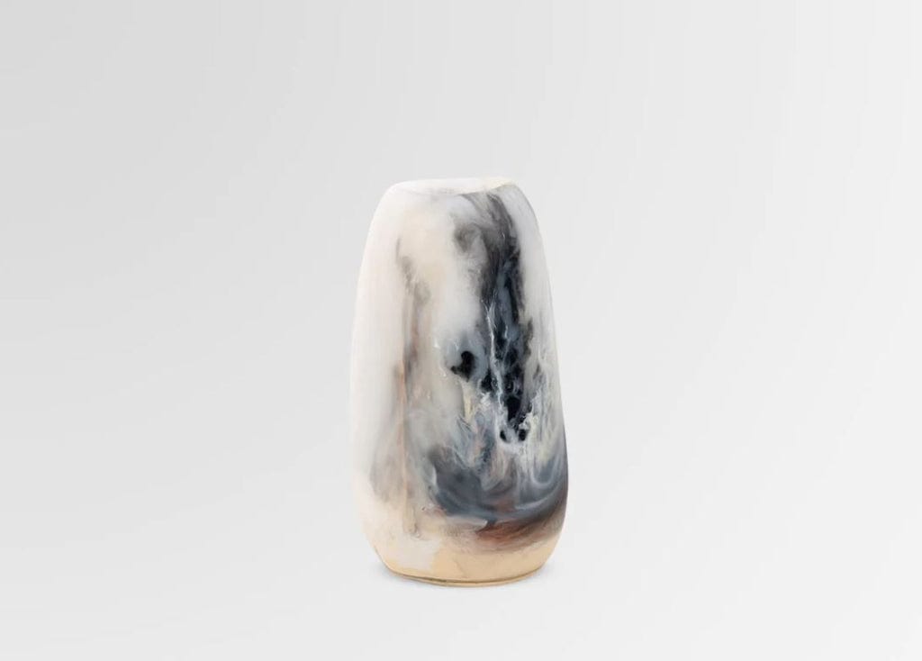 Small Resin Pebble Vase - Sandy Pearl
