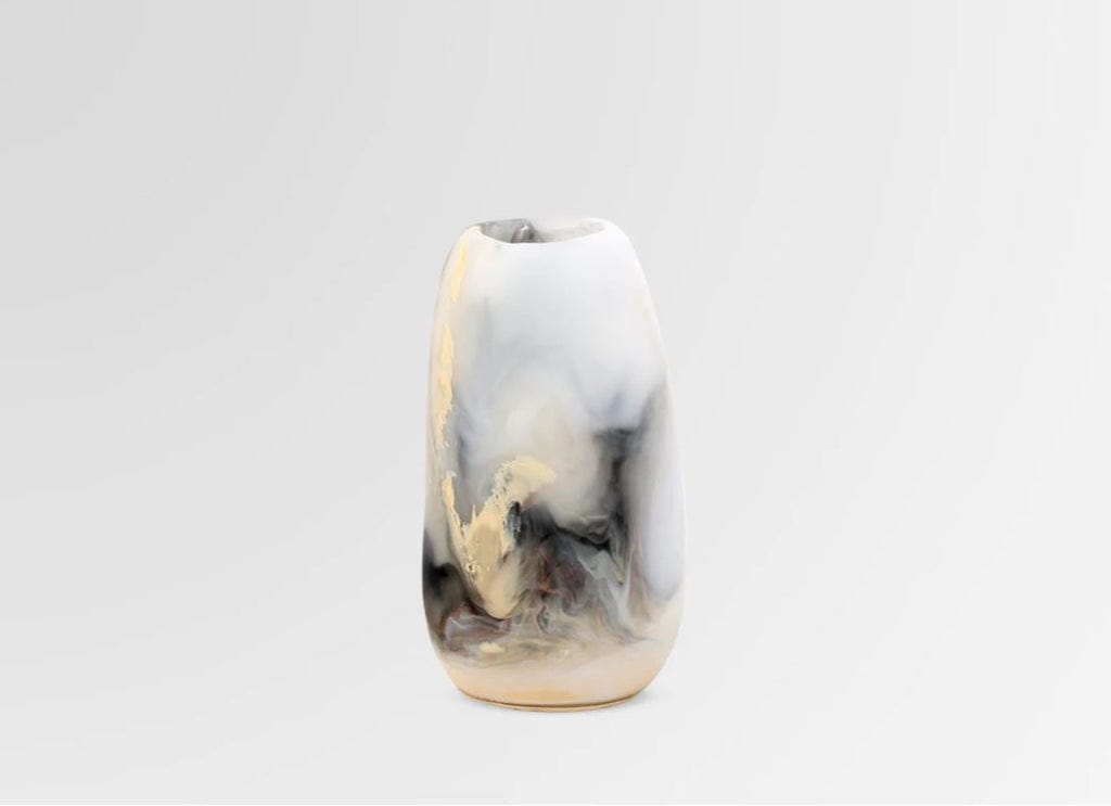 Small Resin Pebble Vase - Sandy Pearl