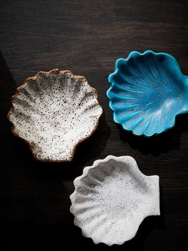Speckle Ceramic Seashell Dish - Greenhouse Interiors