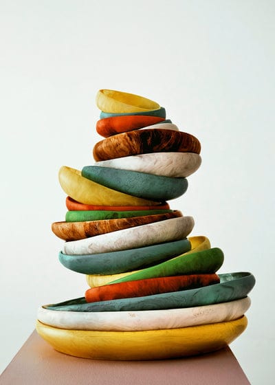 Large Resin Earth Bowl - Apple