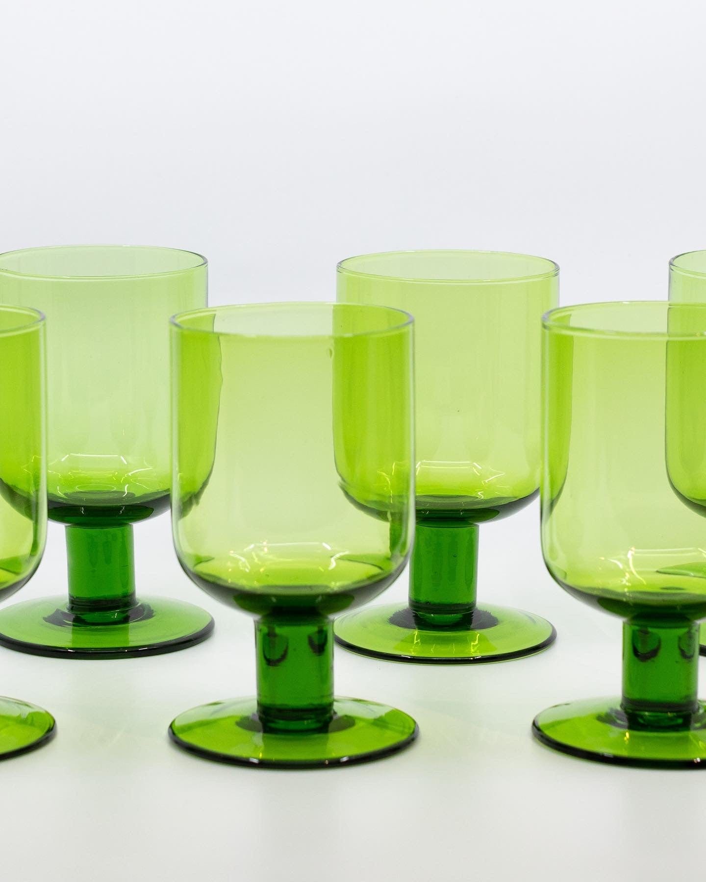 Bitossi Wine Goblets - Set of 6 - Green