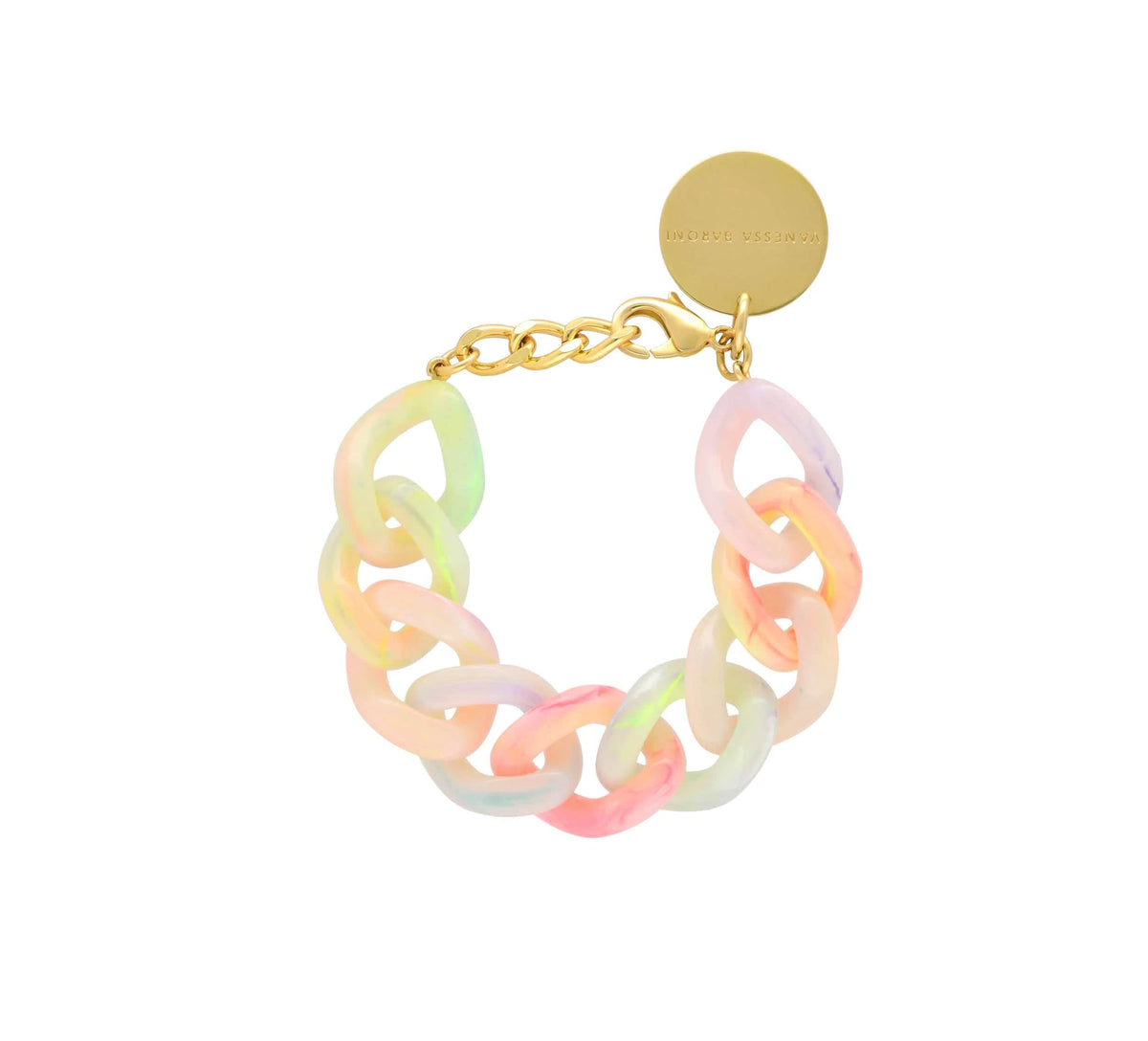Flat Chain Bracelet - Neon Rainbow