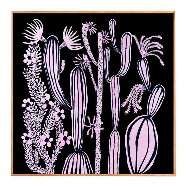 Pink Cacti Print Greenhouse Interiors