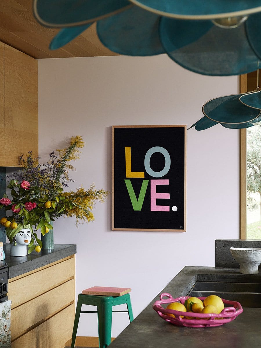 Rachel Castle + Greenhouse Art Love Tea Towel - Unframed