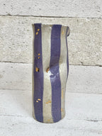 Skinny Crush Vase - 'Gold Lavender Stripe'