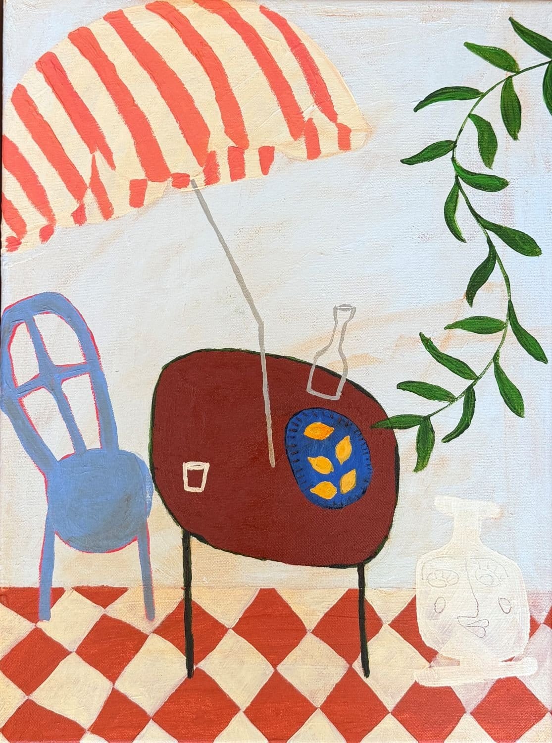 The Quiet Sip - Original Art-Original Art-Leigh Vardanega-Greenhouse Interiors Pty Ltd