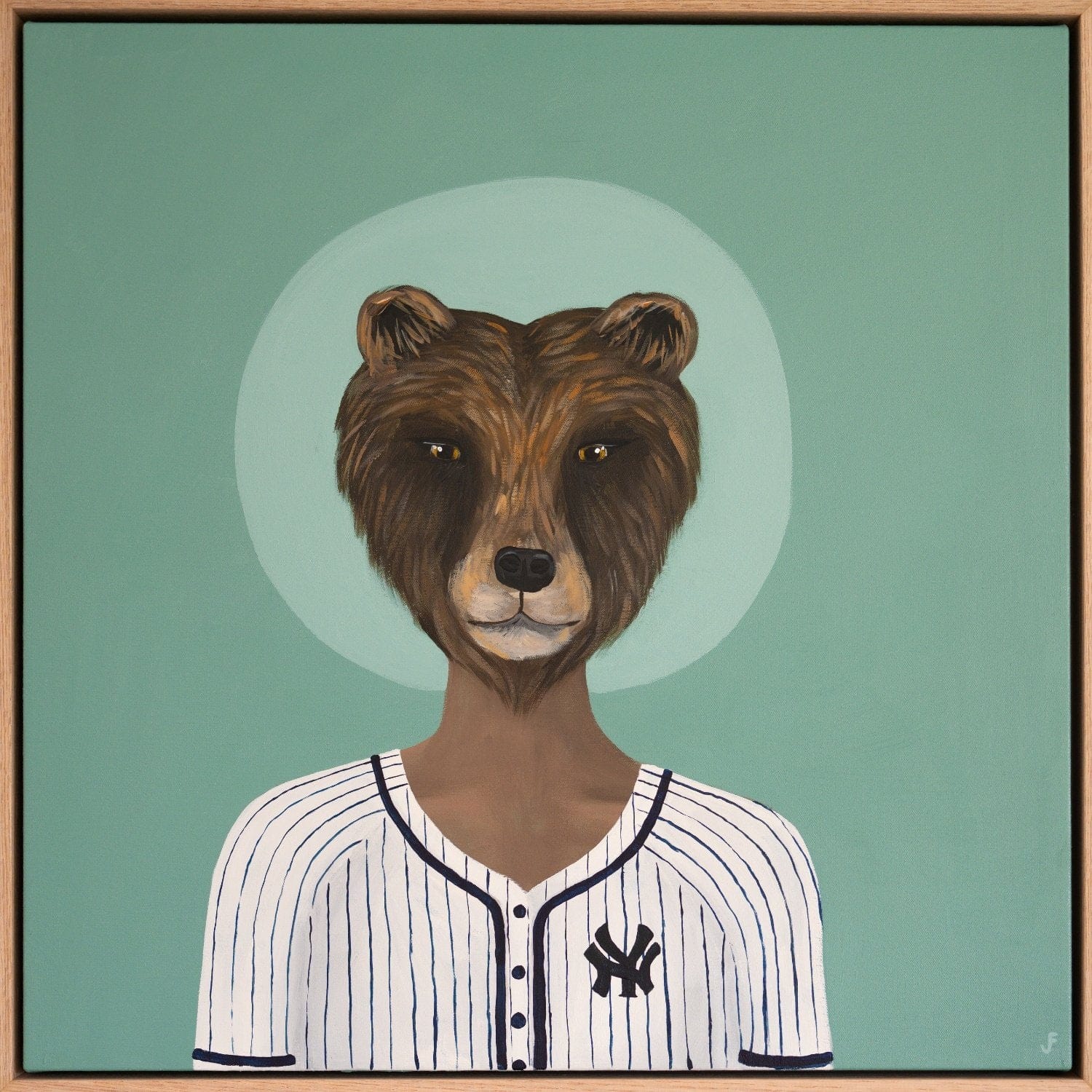 Bears Love Baseball - Original Artwork-Original Art-Jasmine Forcadilla-Greenhouse Interiors Pty Ltd