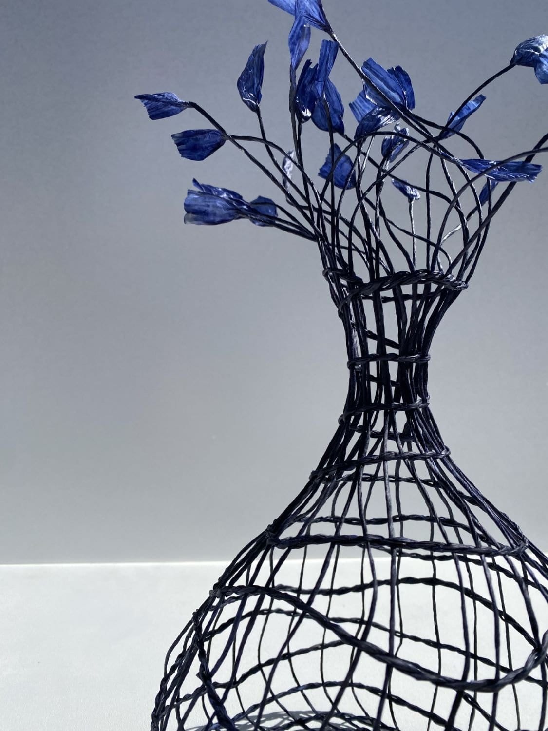 Woven Vase In Blue