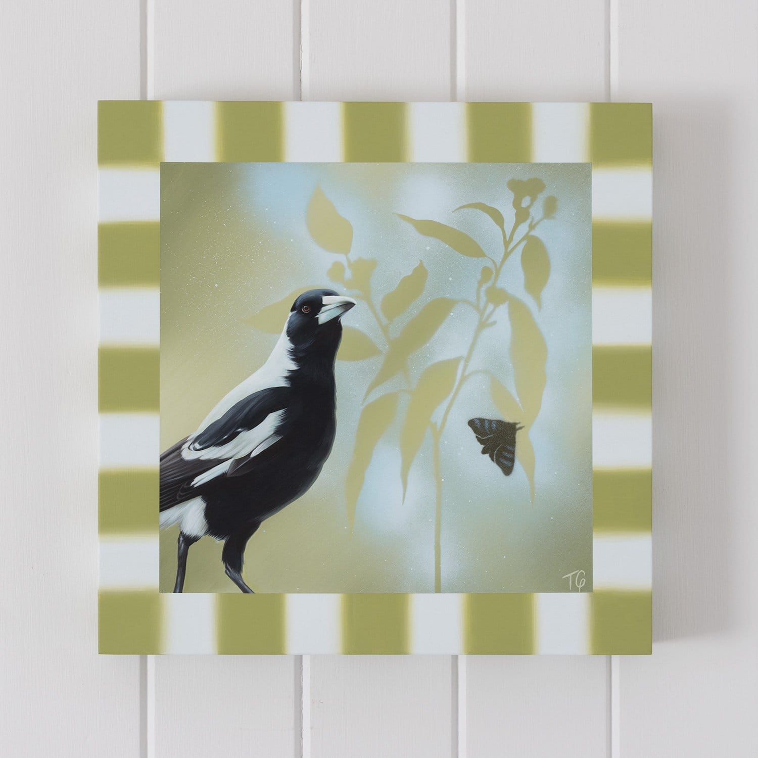 Just Popping By For A Quick Cuppa - Original Art-Original Art-Teneille Grace-Greenhouse Interiors Pty Ltd