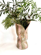 Tall Crush Vase 'Pink Mud'