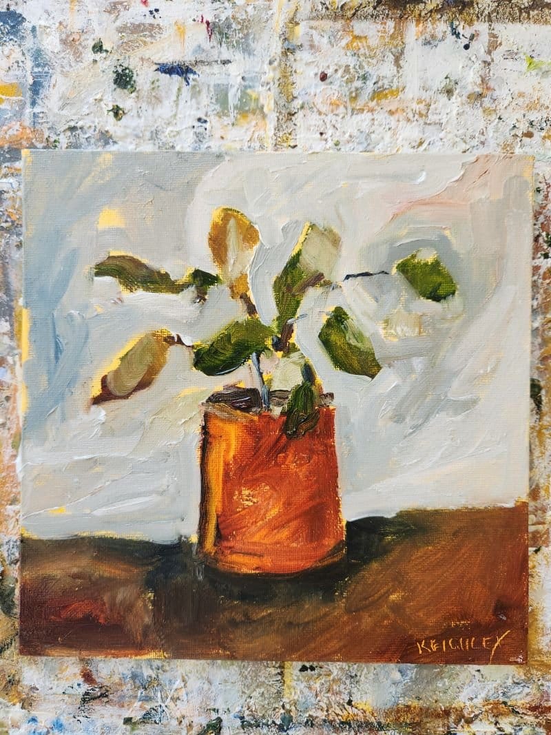 Silver & Clay - Original Art-Original Art-Michelle Keighley-Greenhouse Interiors Pty Ltd