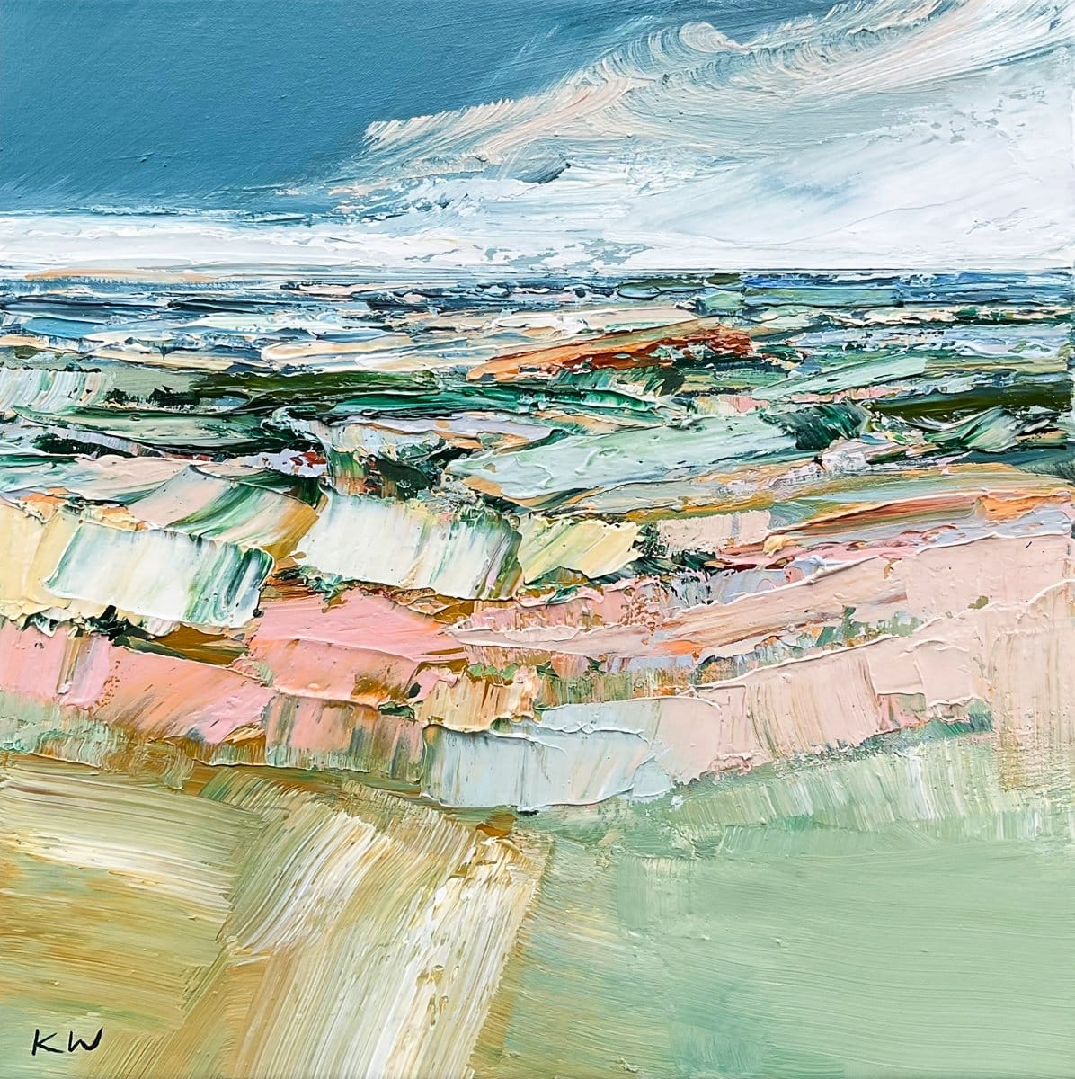 Pink Morning II - Original Artwork-Original Art-Katie Wyatt-Greenhouse Interiors Pty Ltd