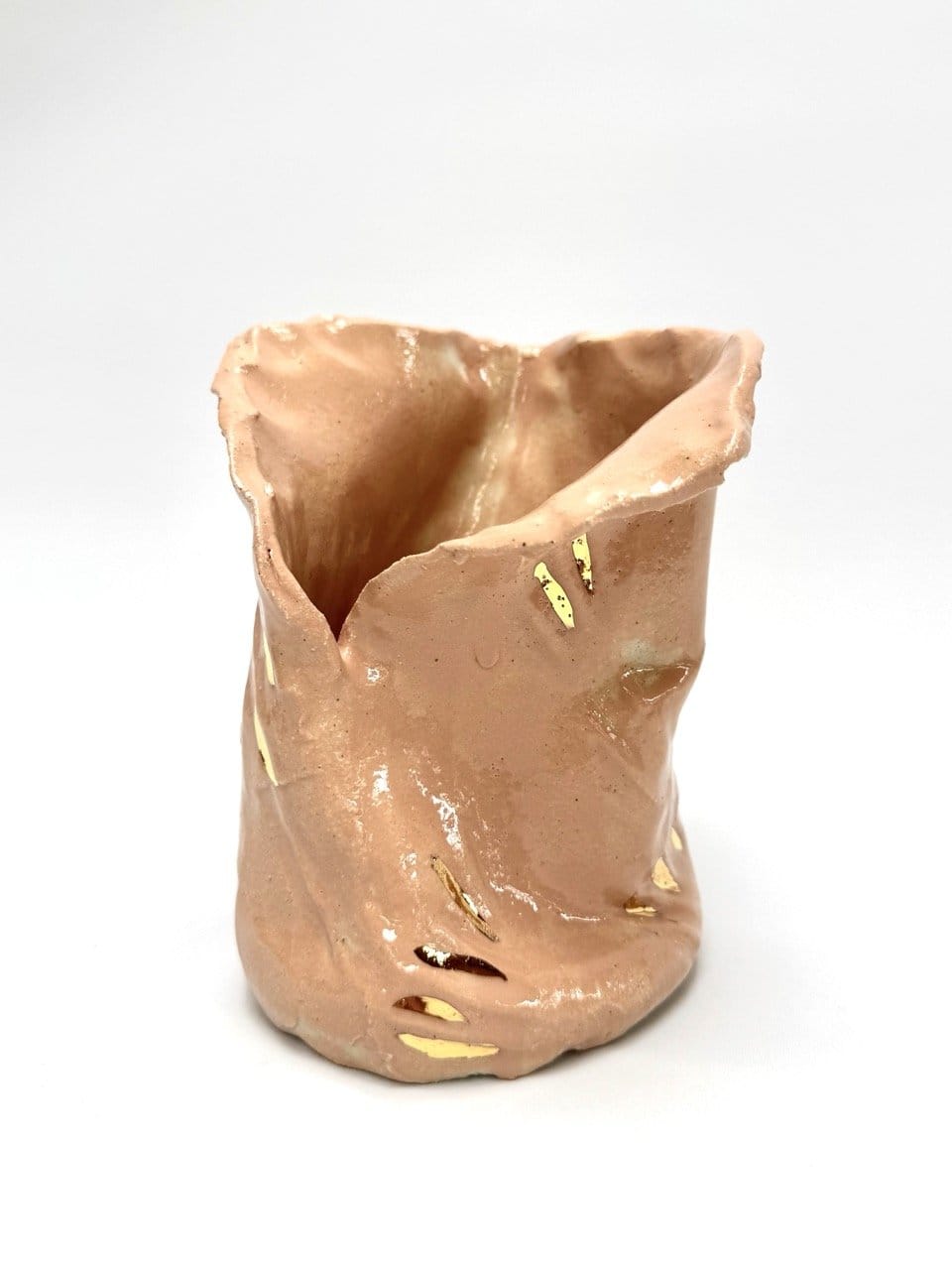 Skinny Crush Vase 'Gold Blush'