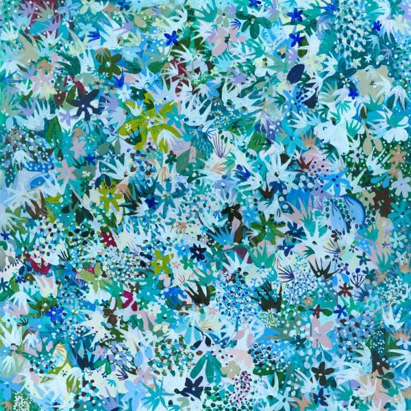Blue Confetti Flowers - Open Edition Print