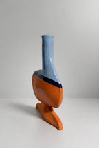 Terracotta And Blue Vessel-Ceramics-Formantics-Greenhouse Interiors Pty Ltd