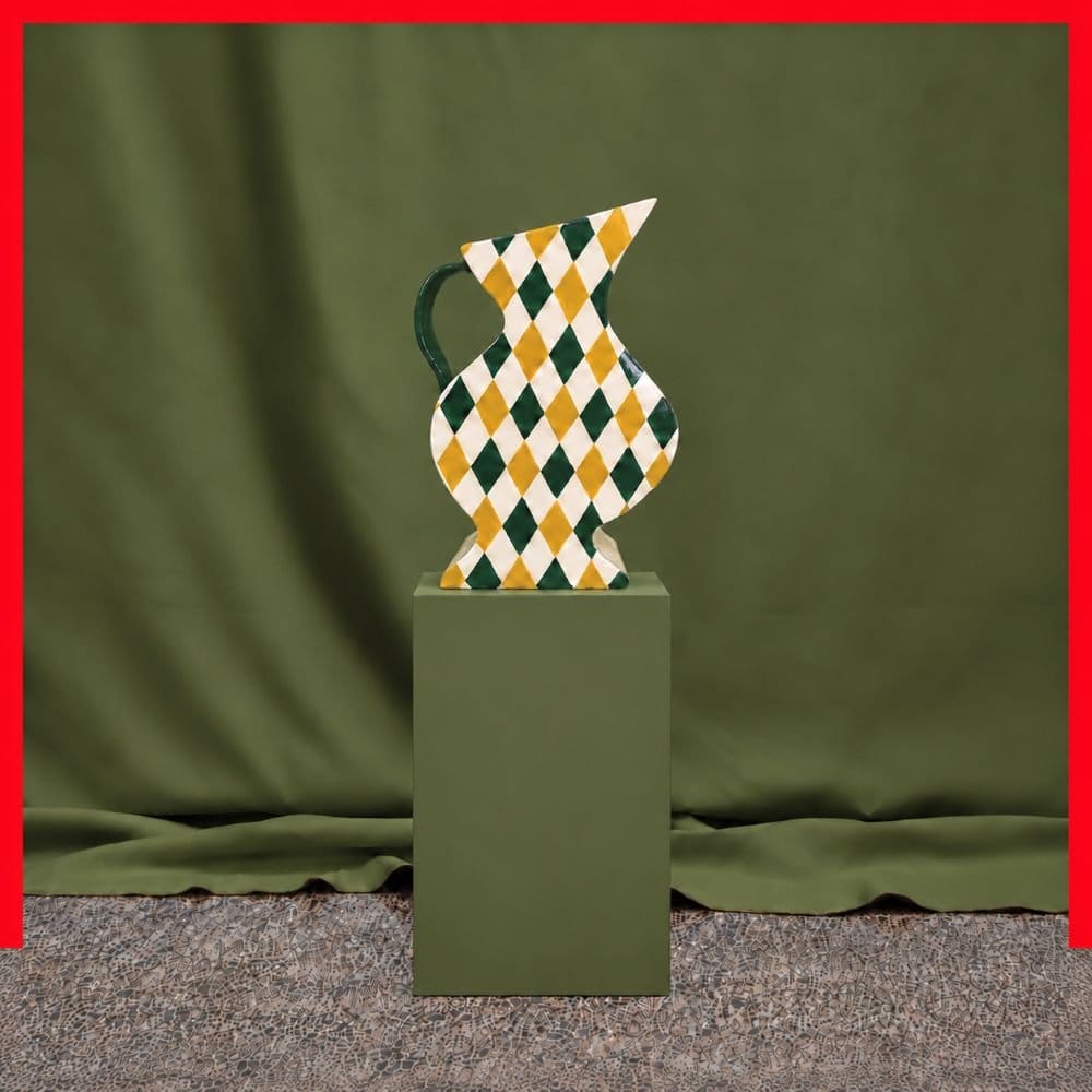 Harlequin Vessel In Green