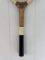 Vintage Tennis Racquet Wall Art - Green Heart