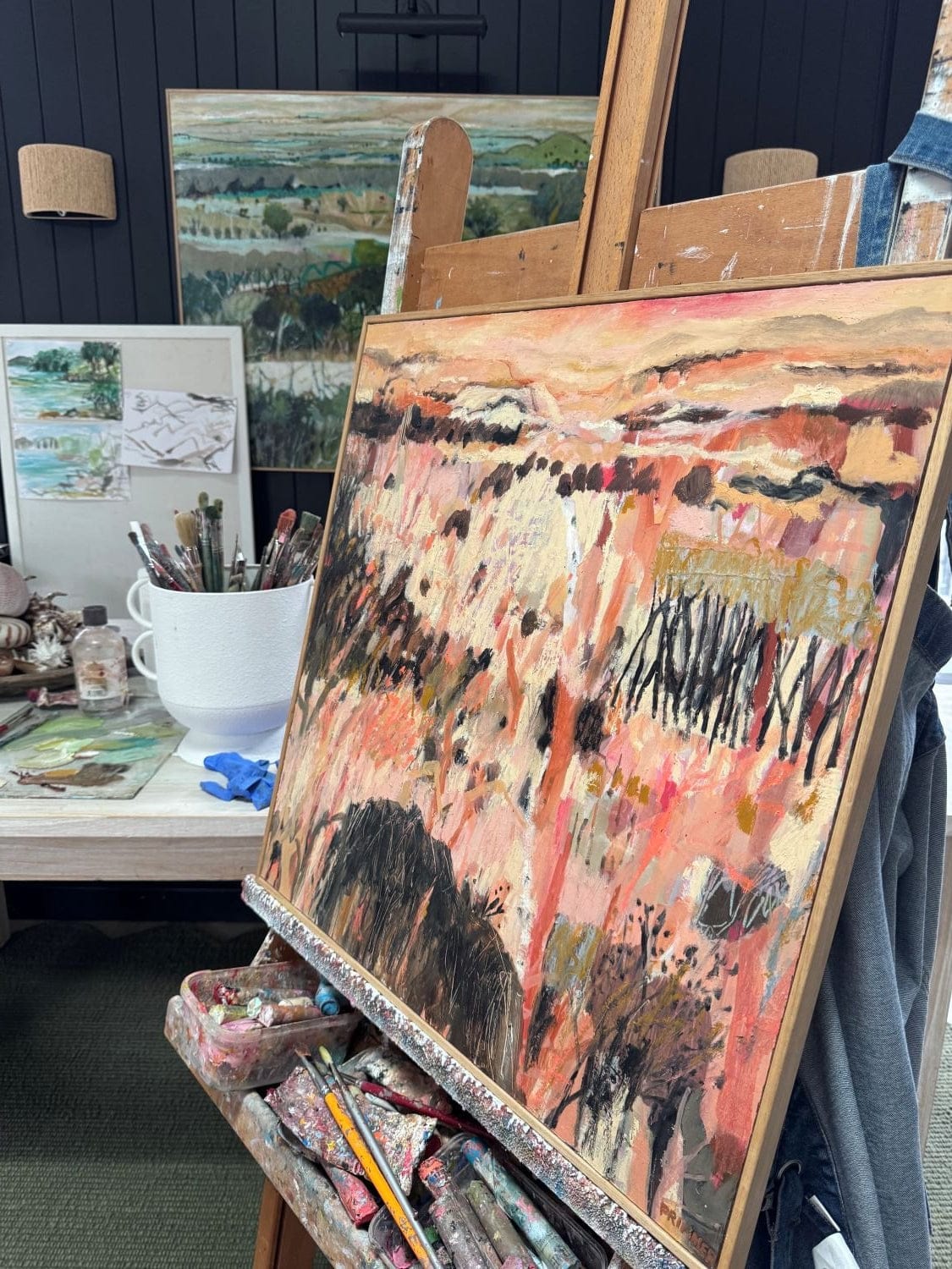 River Bend - Original Painting-Original Art-Elizabeth Primmer-Greenhouse Interiors Pty Ltd