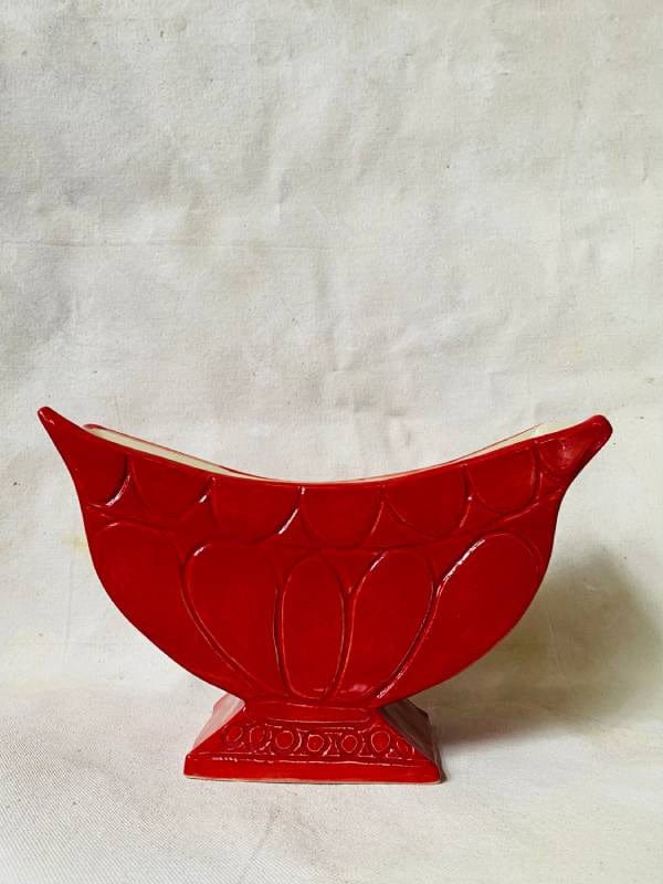 Large Red Mantle Vase