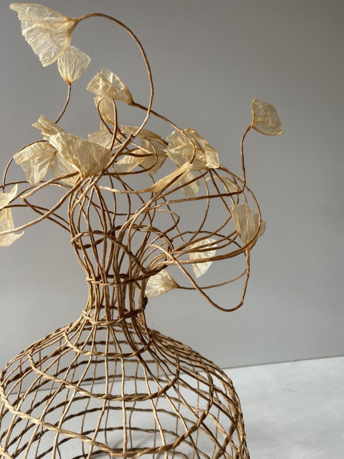 Woven Vase In Natural Brown