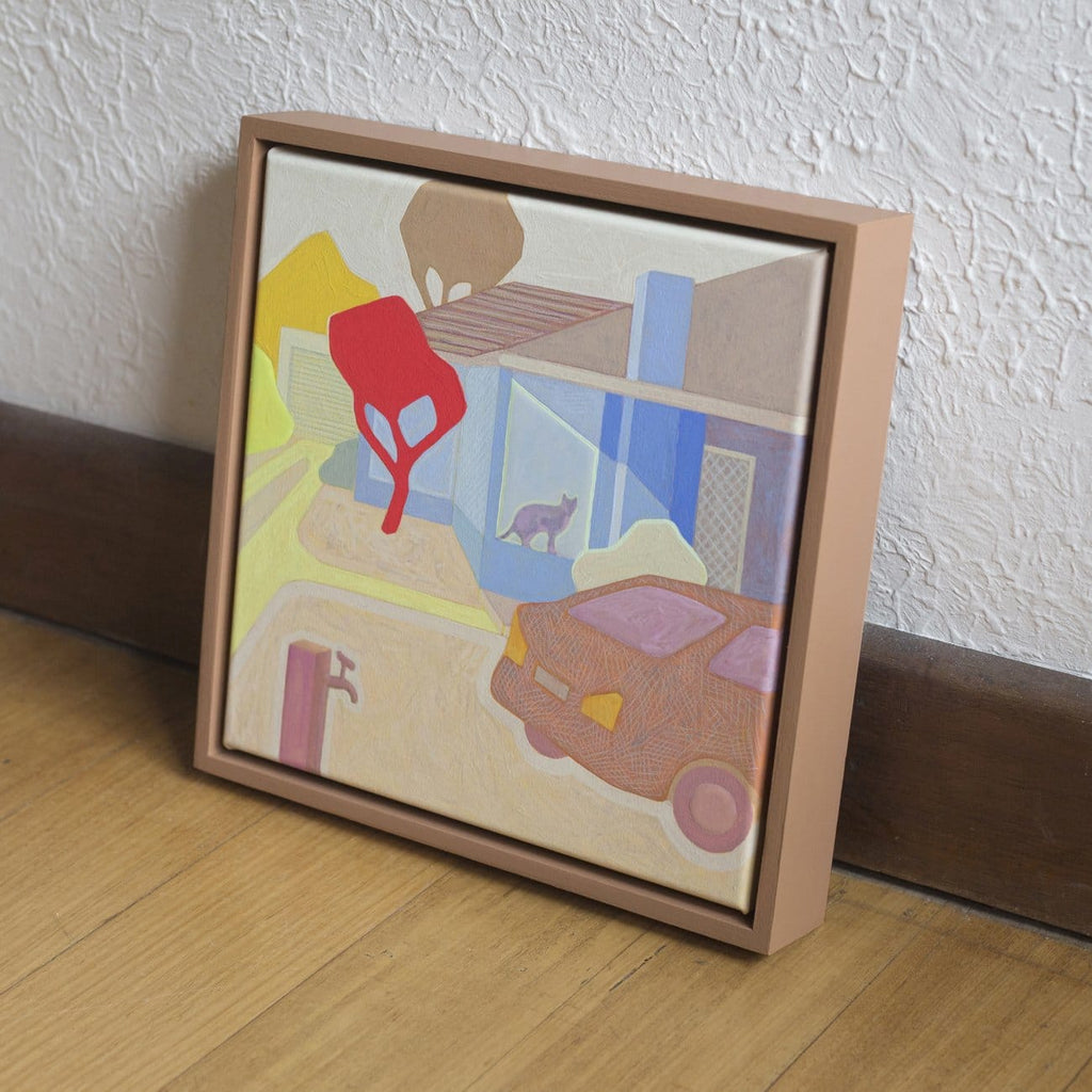 House With Cat - Original Art