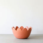 Scalloped Bowl - Terracotta Peach