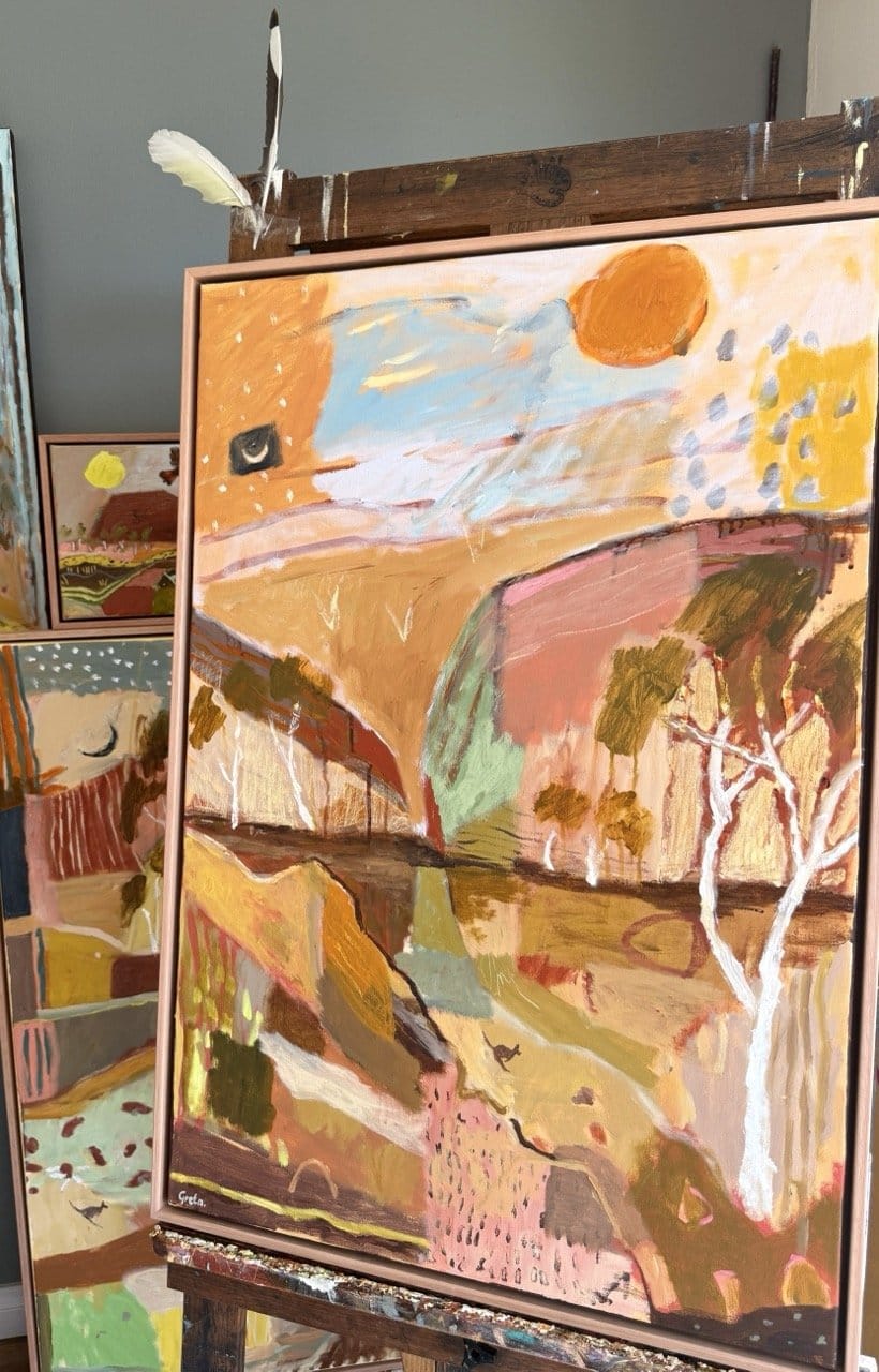 Sundown At Kings Canyon - Original Artwork-Original Art-Greta Hounslow-Greenhouse Interiors Pty Ltd