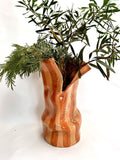 Tall Crush Vase 'Coral Copper'