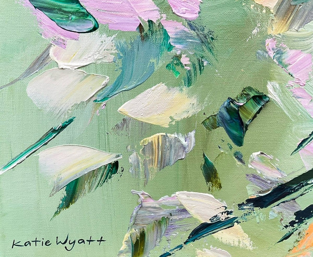 Green Silks - Original Artwork-Original Art-Katie Wyatt-Greenhouse Interiors Pty Ltd