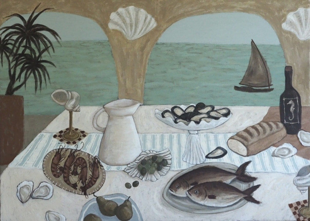 The Sirens Table - Lunch - Original Art-Original Art-Aleisha Hobson-Greenhouse Interiors Pty Ltd