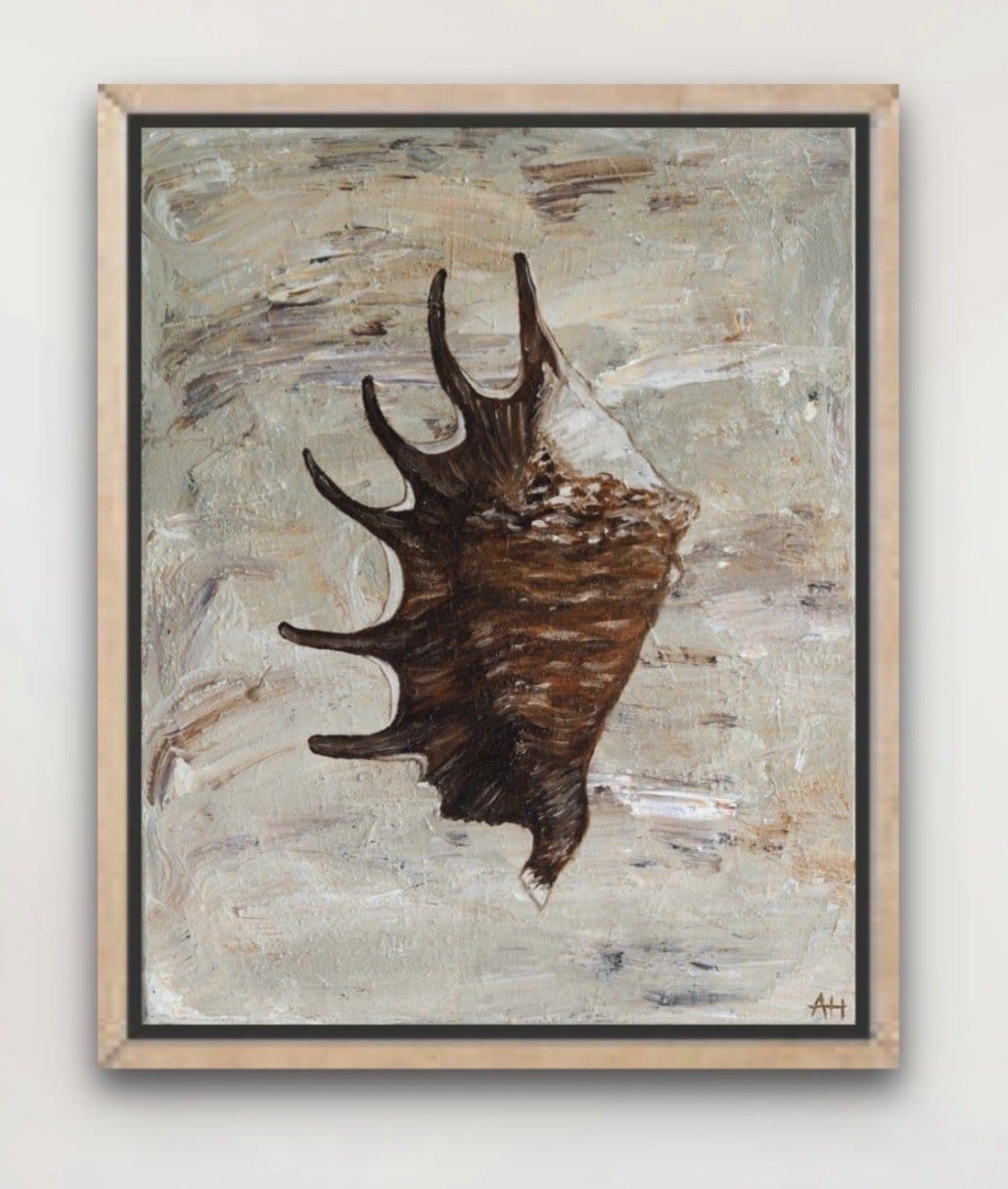Chocolate Spider Conch - Original Art-Original Art-Aleisha Hobson-Greenhouse Interiors Pty Ltd