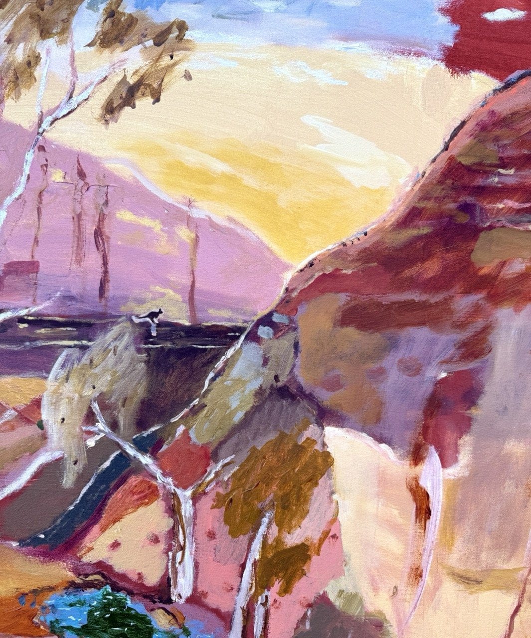 Full Moon Dingo - Original Artwork
