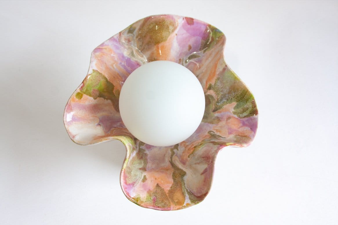 Ceramic Table Lamp - Blossom-Lighting-Rhiannon Gill-Greenhouse Interiors Pty Ltd