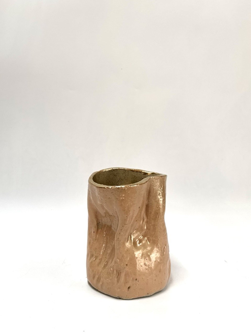 Short Crush Vase 'Gold Blush'
